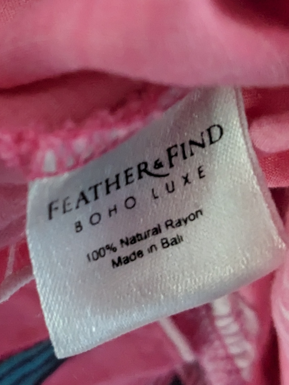 Feather & Find Boho Luxe Floral Tiered Wrap Mini Dress Pink Parrot Large - Picture 10 of 11